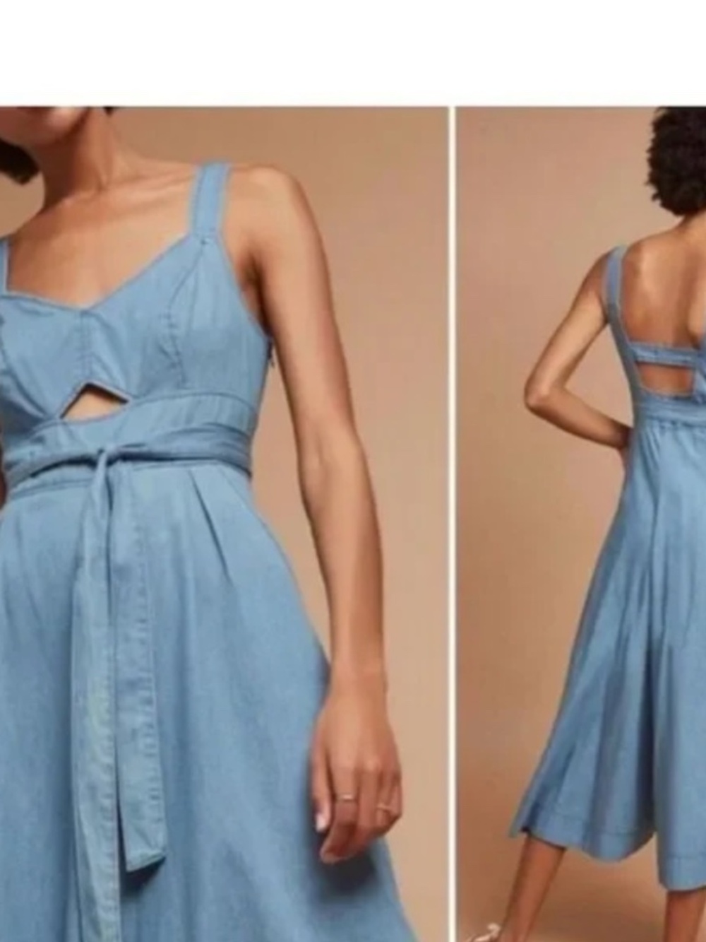 Holding Horses Light Blue Denim Jumpsuit Size 4